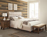 Devon Tufted Upholstered Queen Bed Beige - De Avenue Furniture
