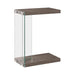 Colby Accent Table Weathered Grey and Clear - De Avenue Furniture