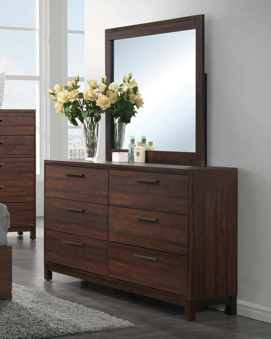 Edmonton 6-drawer Dresser Rustic Tobacco