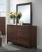 Edmonton Dresser Mirror Rustic Tobacco - De Avenue Furniture