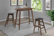 Finnick Tapered Legs Bar Stools Dark Grey and Walnut (Set of 2) - De Avenue Furniture