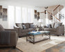 Salizar Flared Arm Sofa Grey - De Avenue Furniture