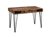 Olvera 1-drawer Writing Desk Antique Nutmeg and Dark Bronze - De Avenue Furniture