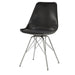 Juniper Armless Dining Chairs Black and Chrome (Set of 2) - De Avenue Furniture