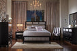 Barzini Queen Upholstered Bed Black and Grey - De Avenue Furniture