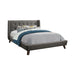 Carrington Button Tufted Full Bed Grey - De Avenue Furniture