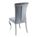 Betty Upholstered Side Chairs Grey and Chrome (Set of 4) - De Avenue Furniture