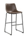 Michelle Armless Bar Stools Two-tone Brown and Black (Set of 2) - De Avenue Furniture