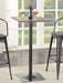 Cavalier Square Bar Table Dark Elm and Matte Black - De Avenue Furniture