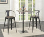 Cavalier Square Bar Table Dark Elm and Matte Black - De Avenue Furniture