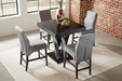 Mulberry Upholstered Counter Height Stools Grey and Cappuccino (Set of 2) - De Avenue Furniture