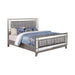 Leighton Queen Panel Bed with Mirrored Accents Mercury Metallic - De Avenue Furniture