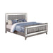 Leighton Full Panel Bed with Mirrored Accents Mercury Metallic - De Avenue Furniture