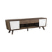 Alvin 2-drawer TV Console Dark Walnut and Glossy White - De Avenue Furniture