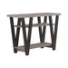 Stevens V-shaped Sofa Table Black and Antique Grey - De Avenue Furniture