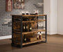 Renaldi Bar Unit with Stemware Rack Antique Nutmeg - De Avenue Furniture