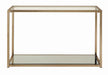 Cora Sofa Table with Mirror Shelf Chocolate Chrome - De Avenue Furniture