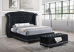 Barzini California King Tufted Upholstered Bed Black - De Avenue Furniture