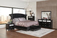 Barzini Queen Tufted Upholstered Bed Black - De Avenue Furniture