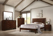 Serenity Eastern King Panel Bed Rich Merlot - De Avenue Furniture