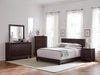 Dorian Upholstered Queen Bed Brown - De Avenue Furniture