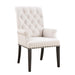 Alana Upholstered Arm Chair Beige and Smokey Black - De Avenue Furniture