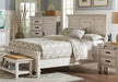 Franco Queen Panel Bed Antique White - De Avenue Furniture