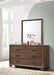 Brandon Framed Dresser Mirror Medium Warm Brown - De Avenue Furniture