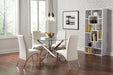 Beckham Round Dining Table Chrome and Clear - De Avenue Furniture