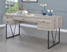 Analiese 4-drawer Writing Desk Grey Driftwood - De Avenue Furniture