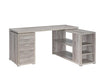 Yvette L-shape Office Desk Grey Driftwood - De Avenue Furniture