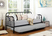 Marina Twin Metal Daybed with Trundle Black - De Avenue Furniture