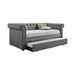 Kepner Tufted Upholstered Daybed Grey with Trundle - De Avenue Furniture