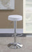 Ramses Adjustable Backless Bar Stool Chrome and White - De Avenue Furniture