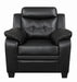 Finley Tufted Upholstered Chair Black - De Avenue Furniture