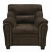 Clementine Upholstered Chair with Nailhead Trim Brown - De Avenue Furniture