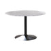 Bartole Round Dining Table White and Matte Black - De Avenue Furniture