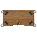 Sheeran Writing Desk with 4 Hidden Storages Rustic Amber - De Avenue Furniture
