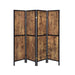 Deepika 4-panel Folding Screen Antique Nutmeg and Black - De Avenue Furniture
