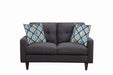 Watsonville Tufted Back Loveseat Grey - De Avenue Furniture