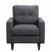 Watsonville Tufted Back Chair Grey - De Avenue Furniture