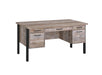 Samson 4-drawer Office Desk Weathered Oak - De Avenue Furniture