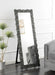 Mckay Textural Frame Cheval Floor Mirror Silver and Smoky Grey - De Avenue Furniture