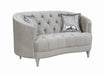 Avonlea Sloped Arm Tufted Loveseat Grey - De Avenue Furniture