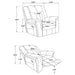 Conrad Upholstered Motion Glider Recliner Grey - De Avenue Furniture