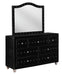 Deanna Button Tufted Dresser Mirror Black - De Avenue Furniture