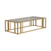 Adri Metal Frame Coffee Table Matte Brass - De Avenue Furniture