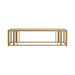 Adri Metal Frame Coffee Table Matte Brass - De Avenue Furniture