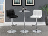 Lenny Adjustable Bar Stools Chrome and White (Set of 2) - De Avenue Furniture