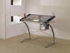 Melo 3-Drawer Drafting Desk Champagne - De Avenue Furniture